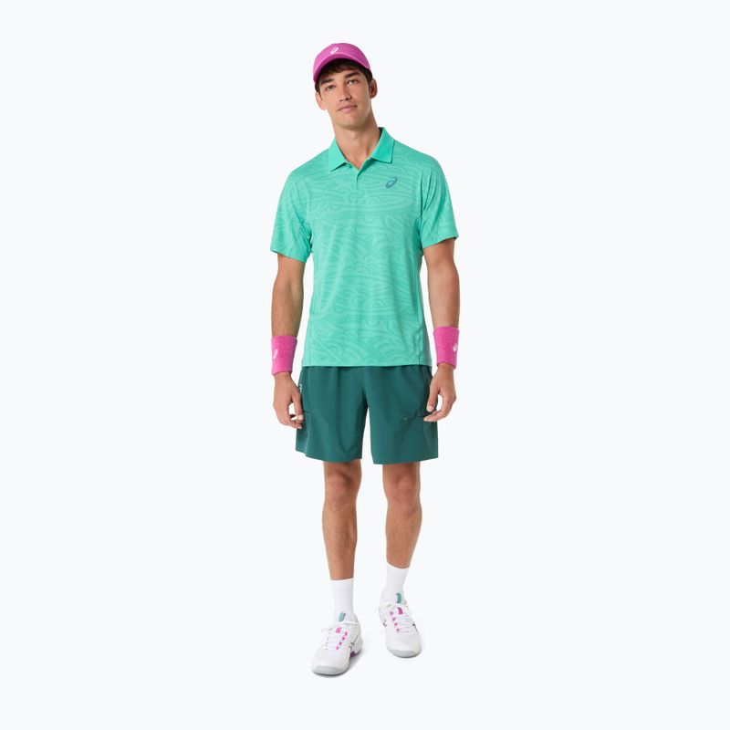 Vyriški teniso marškinėliai ASICS Match Jacquard Polo aurora green 4