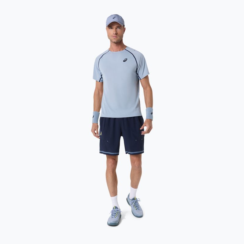 Vyriški teniso marškinėliai ASICS Match grey/blue 4