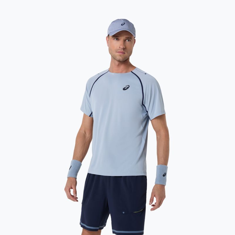 Vyriški teniso marškinėliai ASICS Match grey/blue 5