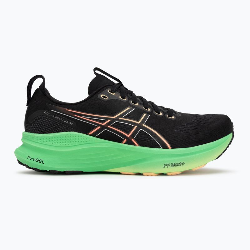 Vyriški bėgimo bateliai ASICS Gel-Kayano 32 black/vital green 2