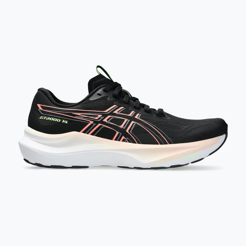 Moteriški bėgimo bateliai Asics GT-2000 14 black/sun coral 8