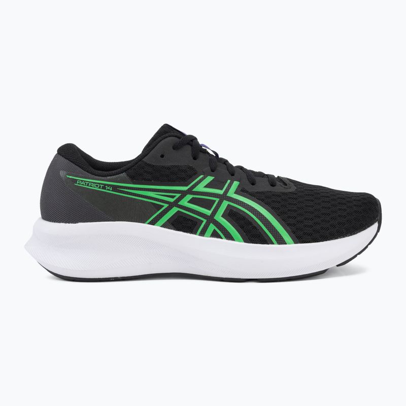Vyriški bėgimo bateliai ASICS Patriot 14 black/vital green 2
