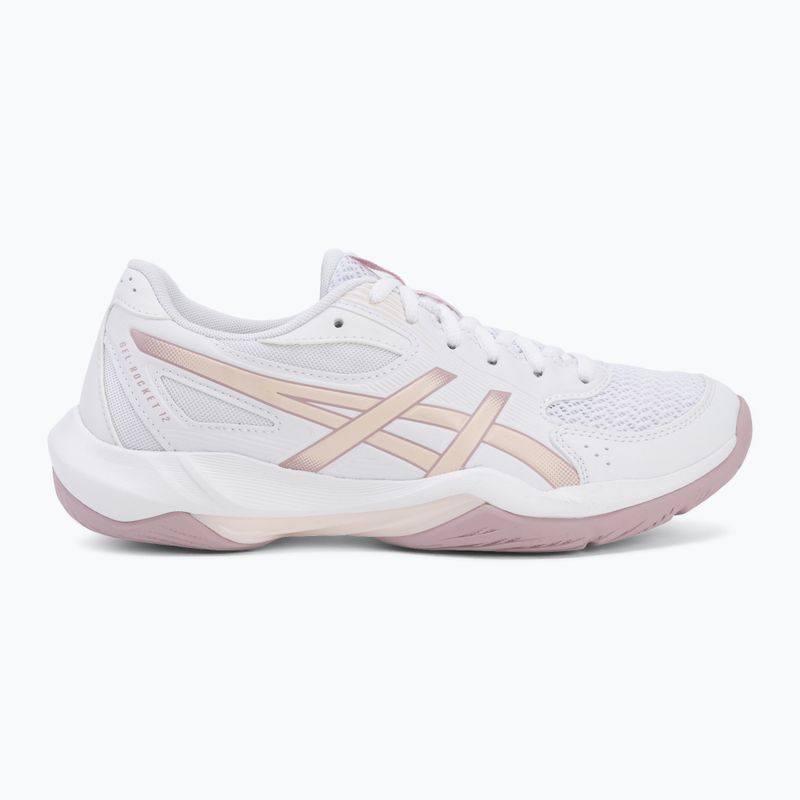 Moteriški tinklinio bateliai ASICS Gel-Rocket 12 white/pearl pink 2
