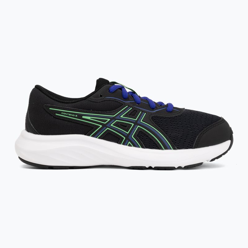 Vaikiški bėgimo bateliai ASICS Contend 9 GS black/vital green 2
