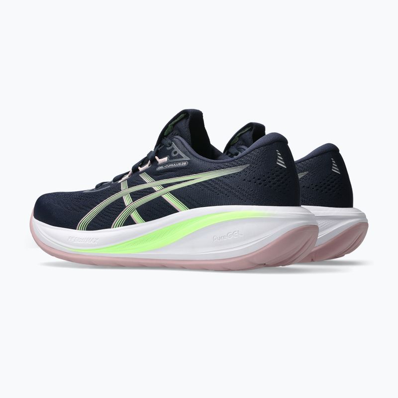 Moteriški bėgimo bateliai ASICS Gel-Cumulus 28 midnight/illuminate green 4