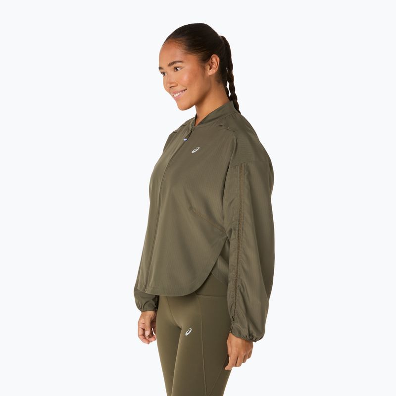 Moteriška bėgimo striukė ASICS Nagino Run Adjustable dark olive 4