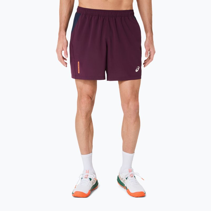Vyriški teniso šortai ASICS Padel Court 7IN dark aubergine