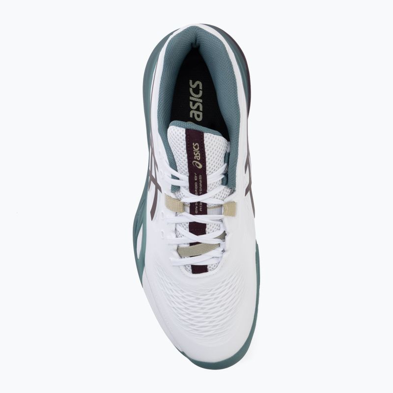 Vyriški teniso batai ASICS Gel-Resolution X white/dark aubergine 5