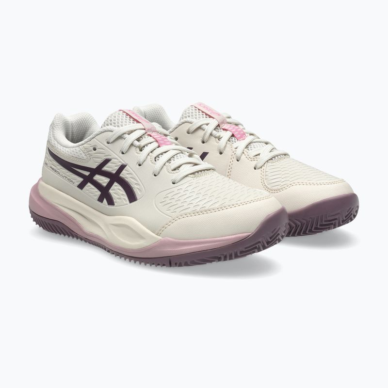 Vaikiški teniso batai ASICS Gel-Resolution X GS Clay soft oat/dark aubergine
