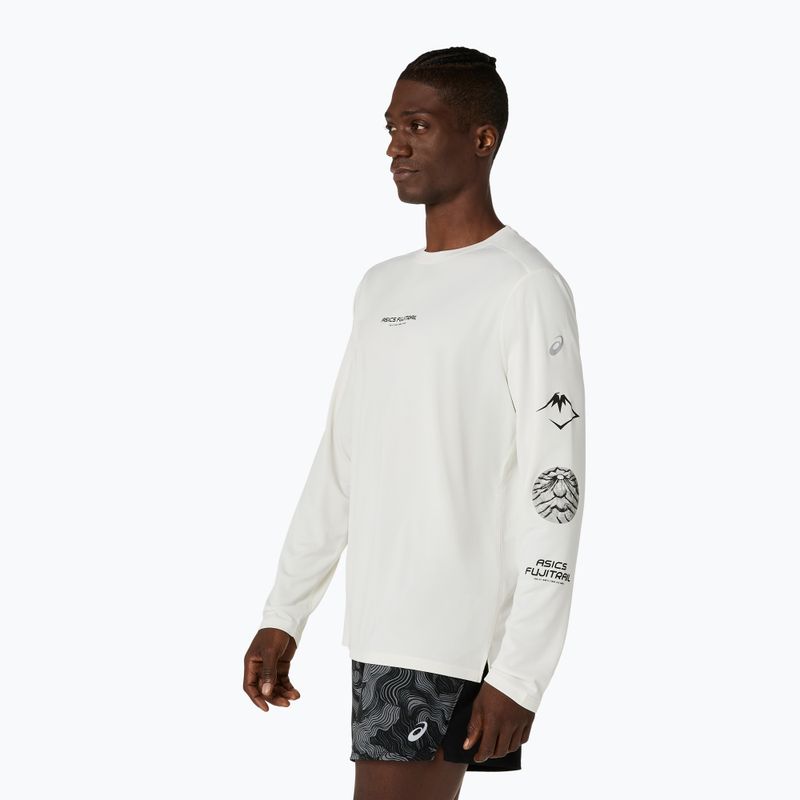 Vyriški bėgimo marškinėliai su ilgomis rankovėmis  Asics Fujitrail Logo Ls Top Cream 4