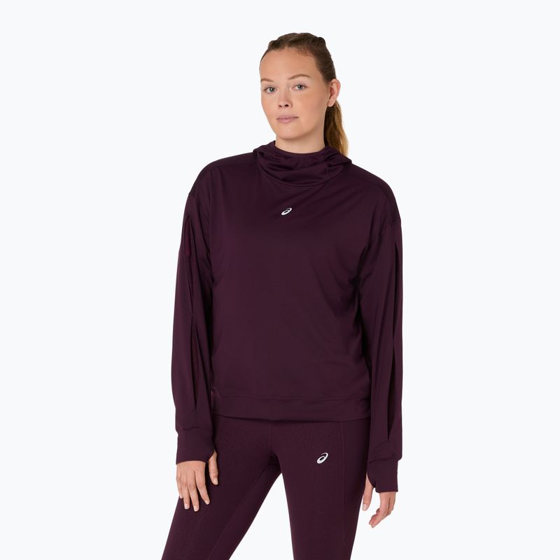 Moteriškas bėgimo džemperis ASICS Nagino Run Winter Hoodie dark aubergine