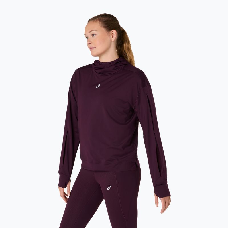 Moteriškas bėgimo džemperis ASICS Nagino Run Winter Hoodie dark aubergine 4
