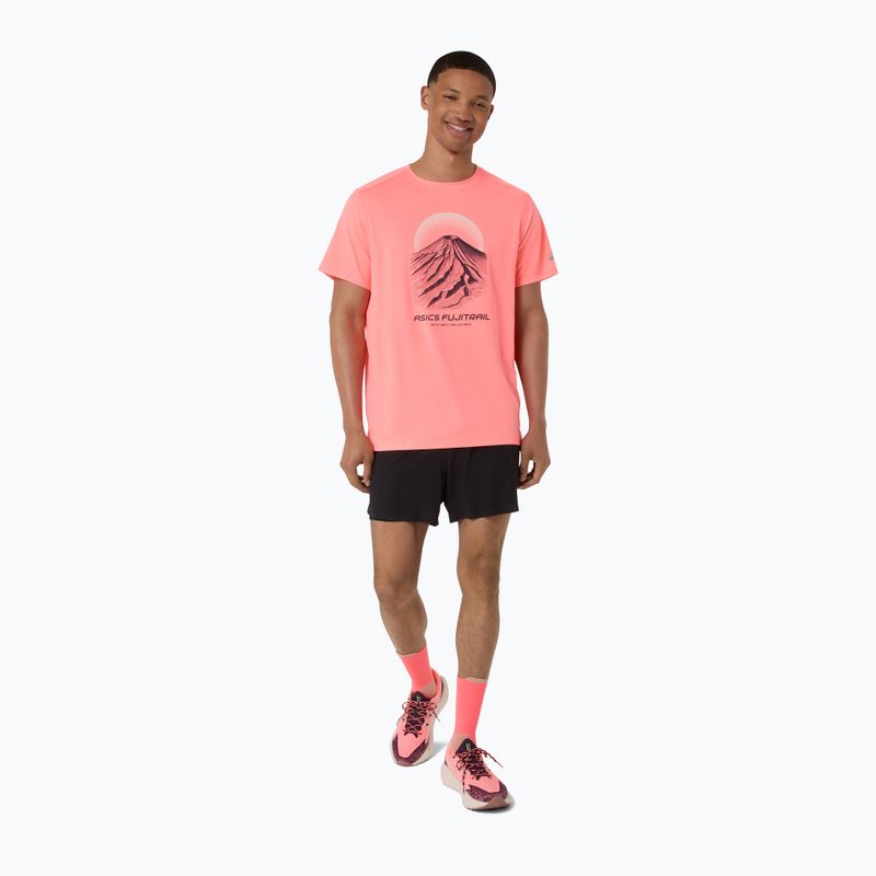 Vyriški bėgimo marškinėliai Asics Fujitrail Logo Ss Top Sun Coral 2