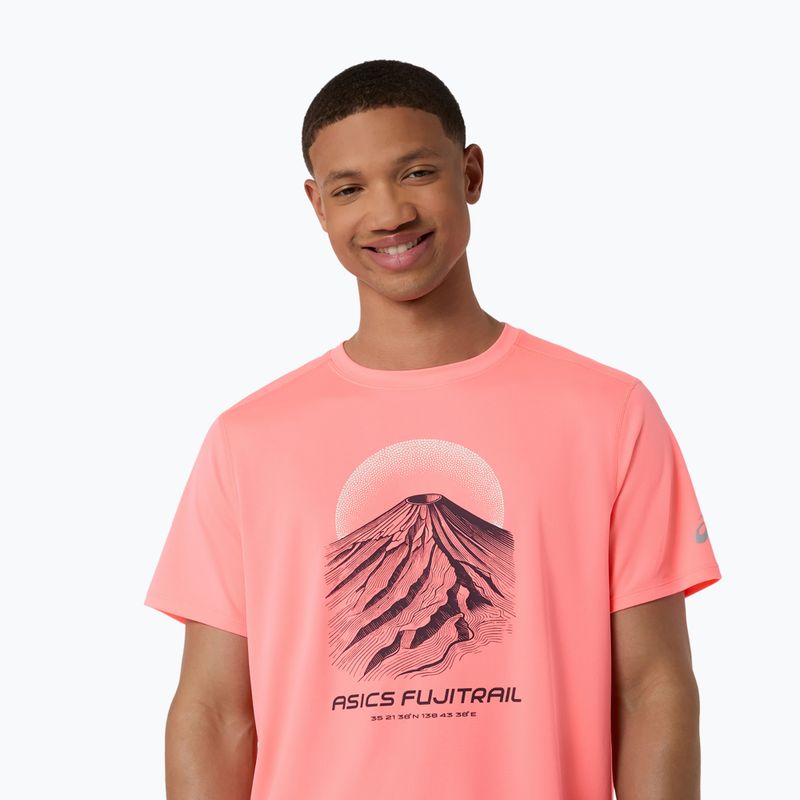 Vyriški bėgimo marškinėliai Asics Fujitrail Logo Ss Top Sun Coral 5