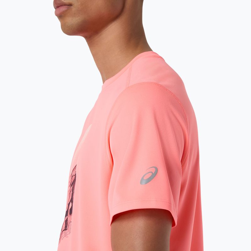 Vyriški bėgimo marškinėliai Asics Fujitrail Logo Ss Top Sun Coral 6