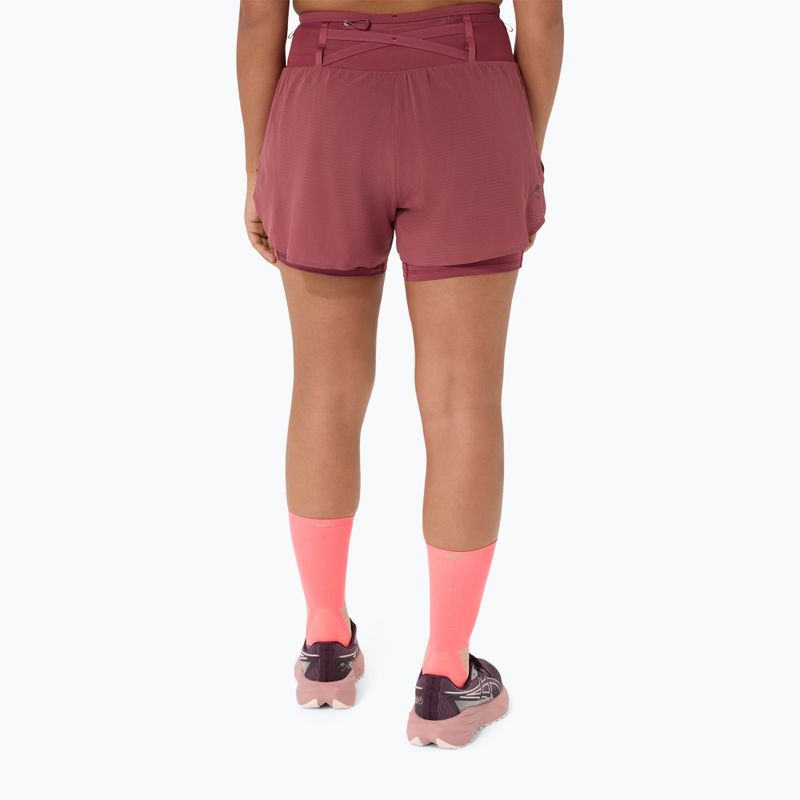 Moteriški bėgimo šortai ASICS Fujitrail Elite brisket red 3