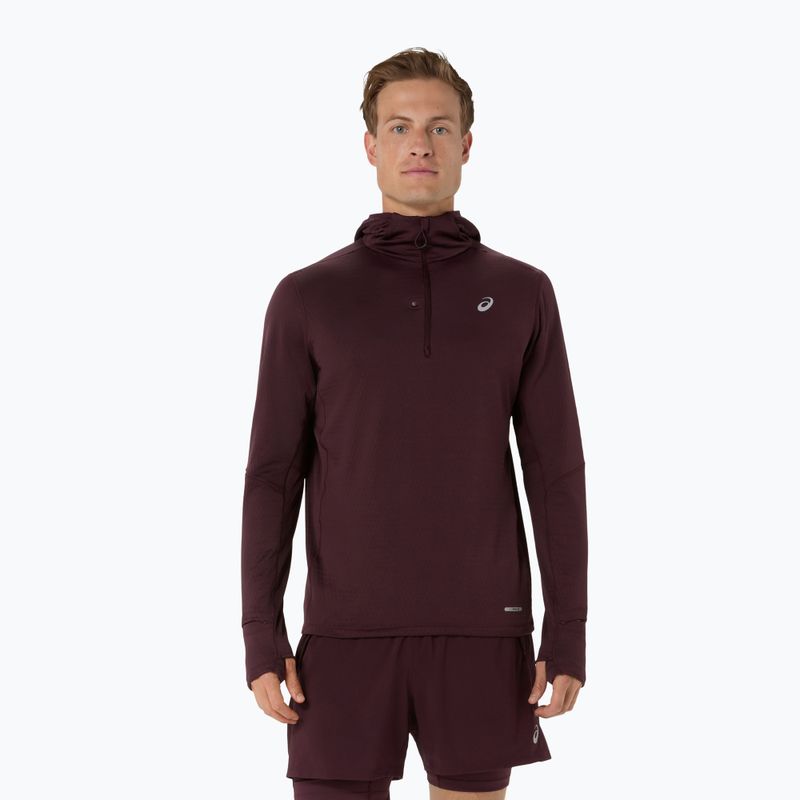 Vyriškas bėgimo džemperis ASICS Road Winter Ls Hoodie dark currant
