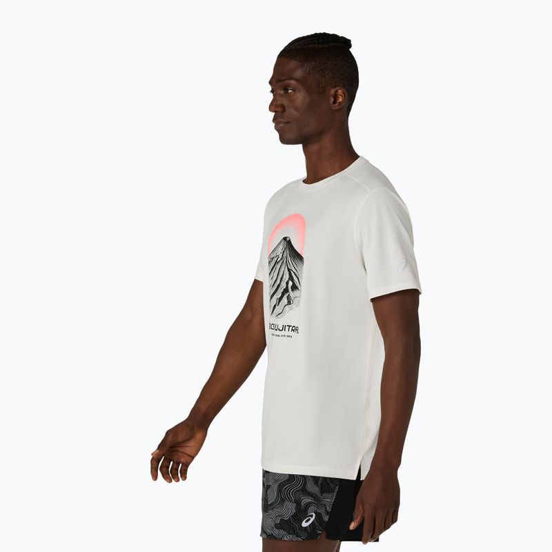 Vyriški bėgimo marškinėliai Asics Fujitrail Logo Ss Top Cream 4