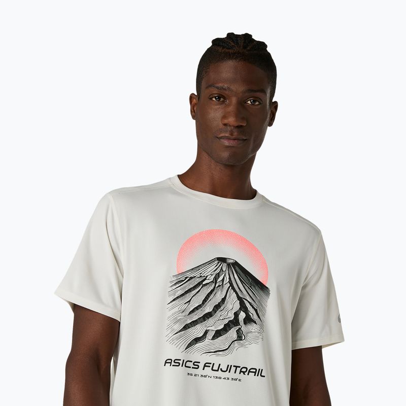 Vyriški bėgimo marškinėliai Asics Fujitrail Logo Ss Top Cream 5