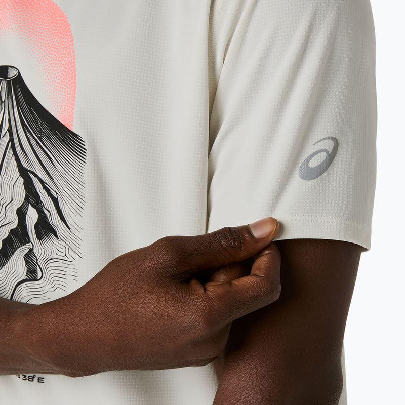 Vyriški bėgimo marškinėliai Asics Fujitrail Logo Ss Top Cream 6