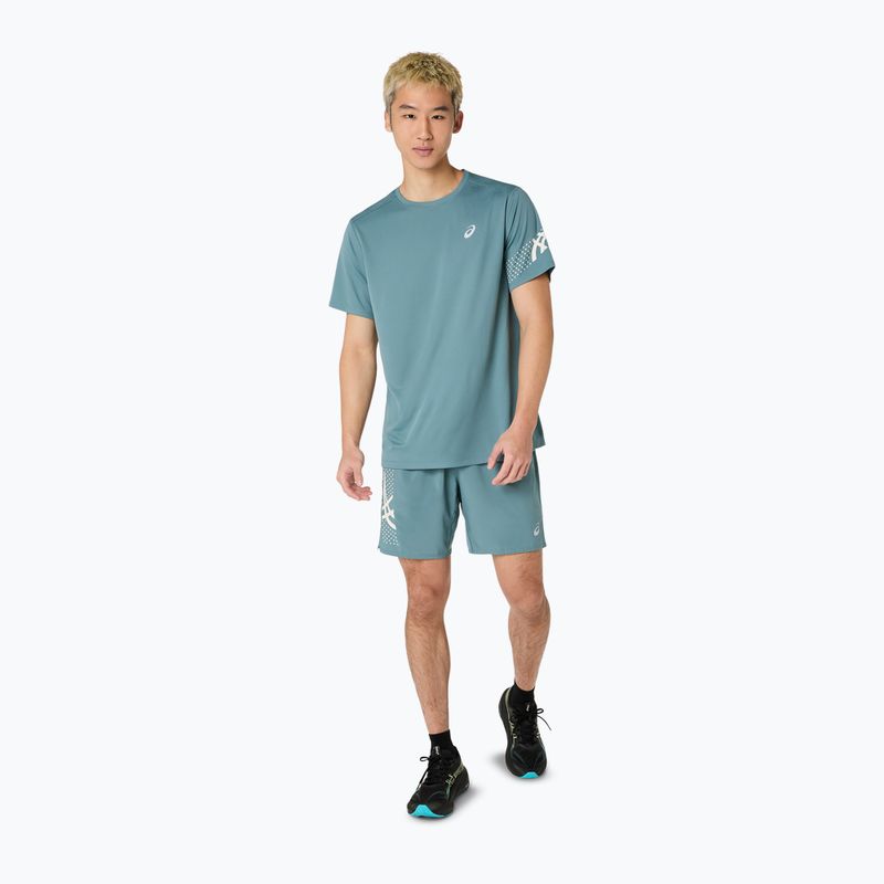 Vyriški bėgimo marškinėliai ASICS Icon foggy teal 2