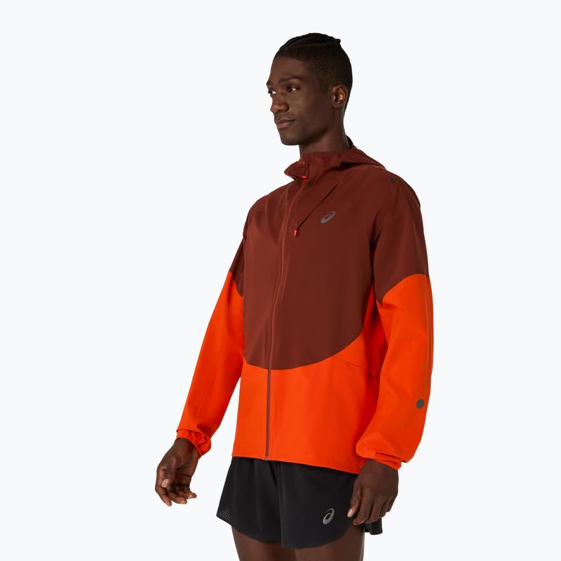 Vyriška bėgimo striukė ASICS Metarun Legend Jacket cherry tomato/singed red 4