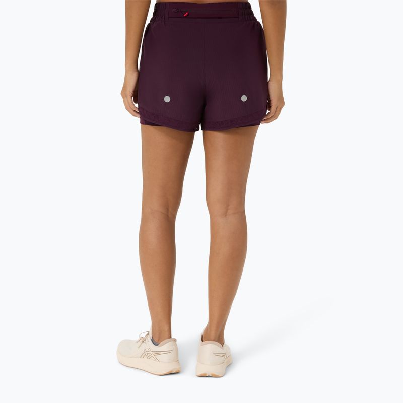 Moteriški bėgimo šortai ASICS Nagino Run 2-N-1 dark aubergine 3