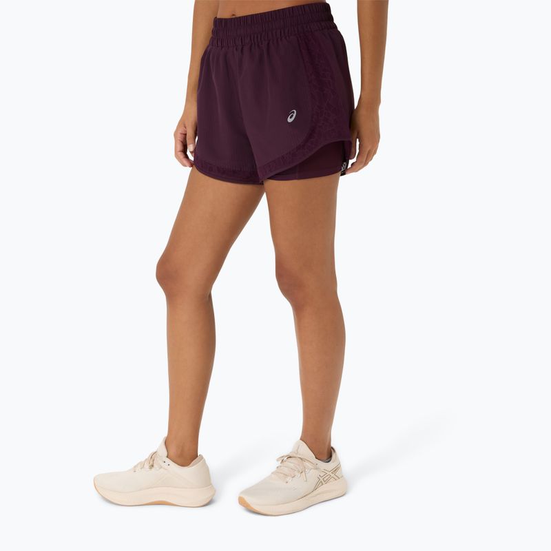 Moteriški bėgimo šortai ASICS Nagino Run 2-N-1 dark aubergine 4
