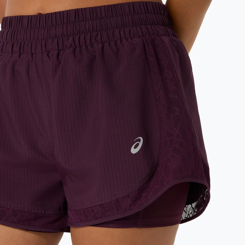 Moteriški bėgimo šortai ASICS Nagino Run 2-N-1 dark aubergine 5
