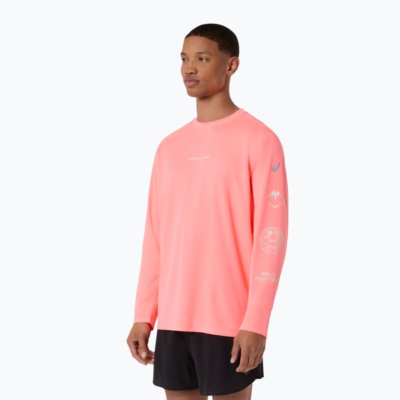 Vyriški bėgimo marškinėliai su ilgomis rankovėmis  Asics Fujitrail Logo Ls Top Sun Coral 4
