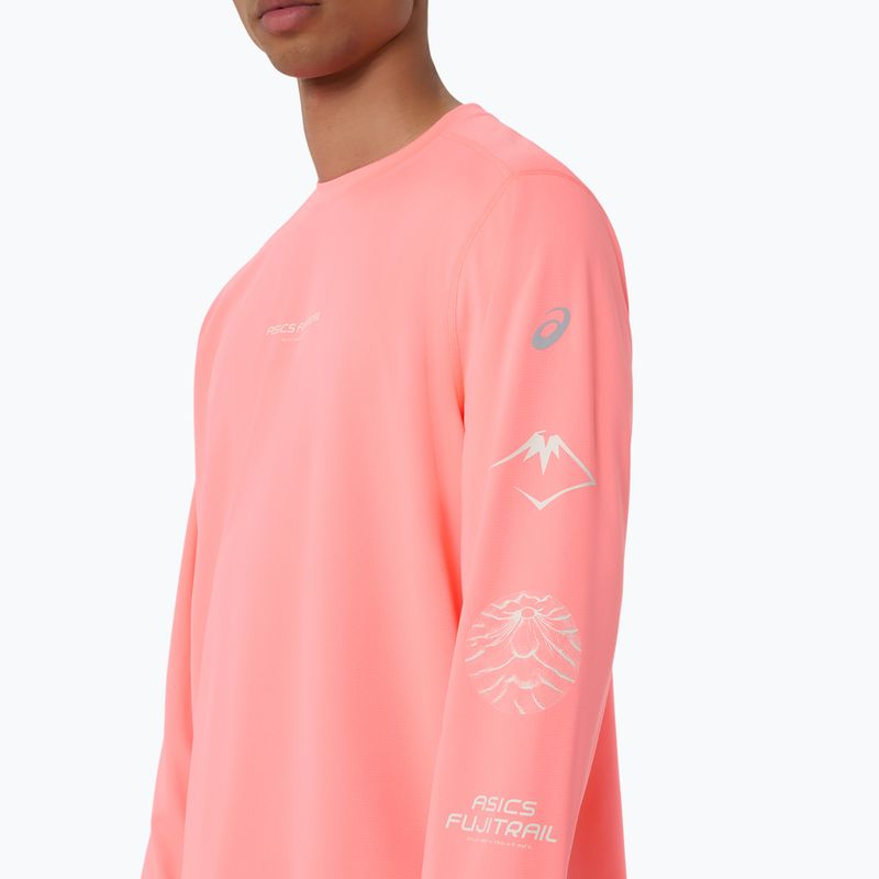 Vyriški bėgimo marškinėliai su ilgomis rankovėmis  Asics Fujitrail Logo Ls Top Sun Coral 6