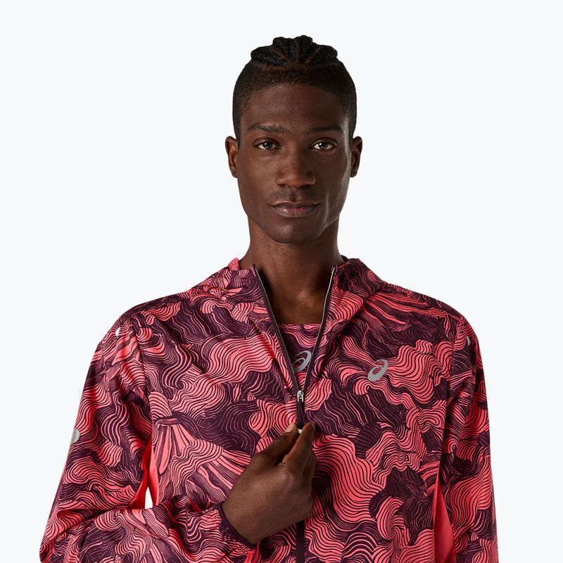 Vyriška bėgimo striukė Asics Fujitrail Packable Jacket blazing coral/dark aubergine 4