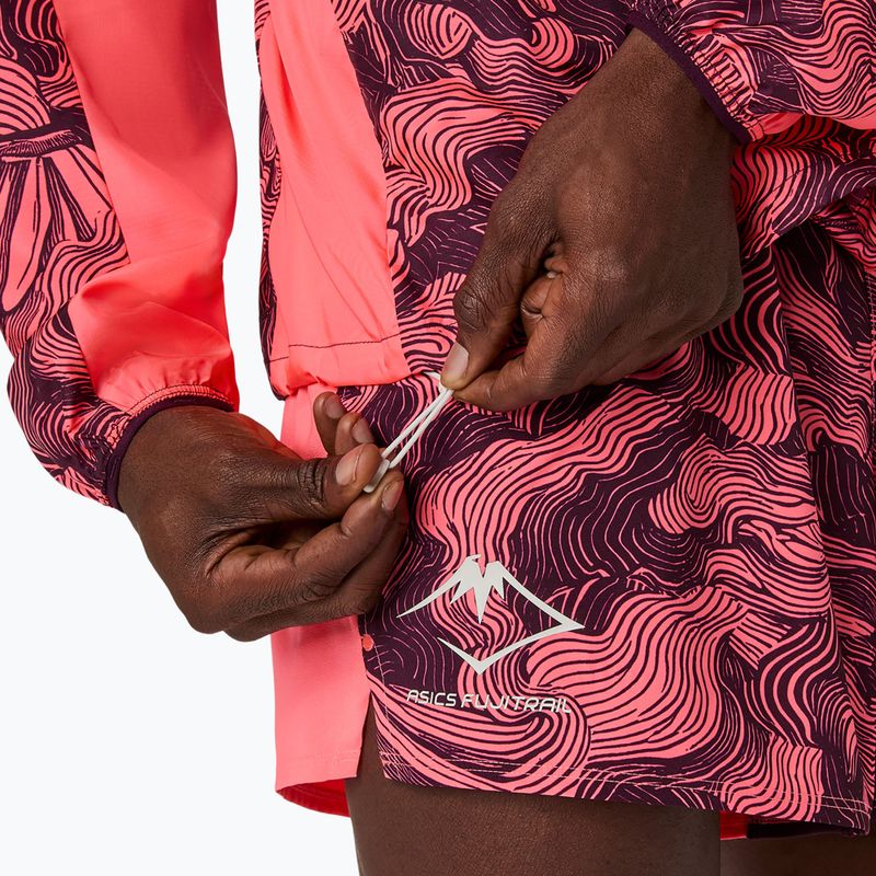 Vyriška bėgimo striukė Asics Fujitrail Packable Jacket blazing coral/dark aubergine 6
