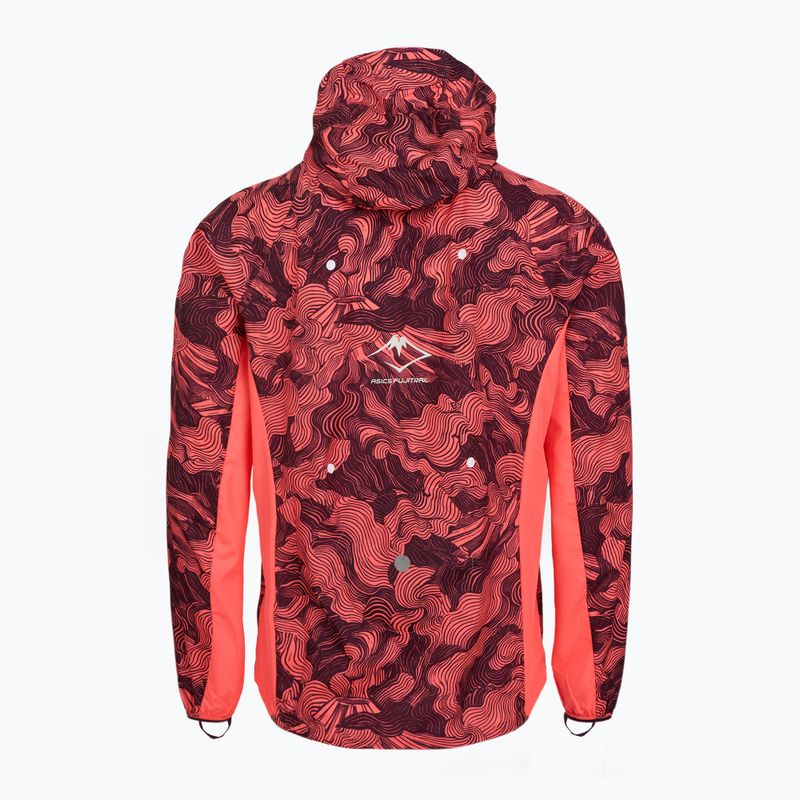 Vyriška bėgimo striukė Asics Fujitrail Packable Jacket blazing coral/dark aubergine 10