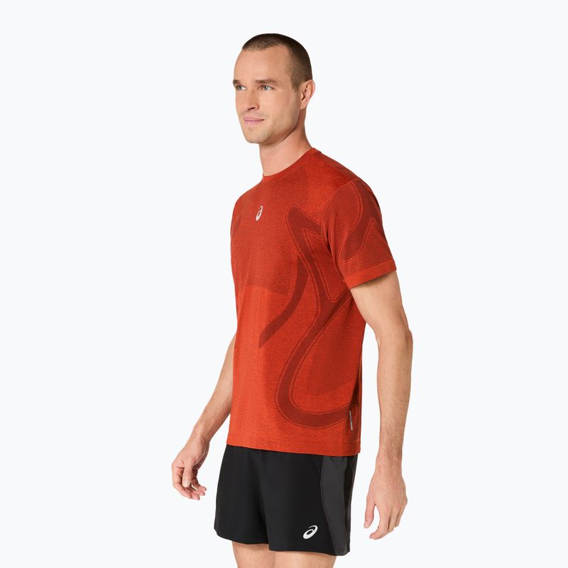 Vyriški bėgimo marškinėliai ASICS Road Seamless Top singed red 4