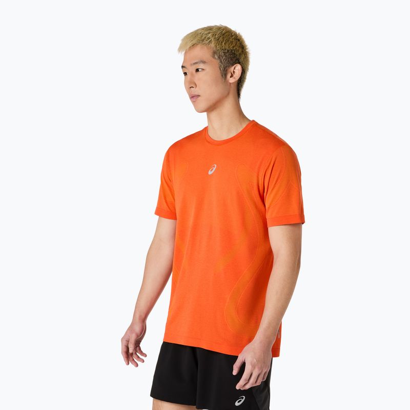 Vyriški bėgimo marškinėliai ASICS Road Seamless Top energy orange 3