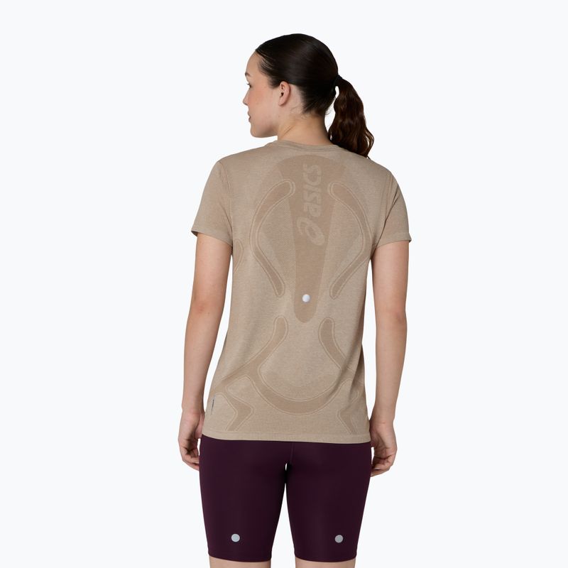 Moteriški bėgimo marškinėliai Asics Road Seamless Ss Top greige 3