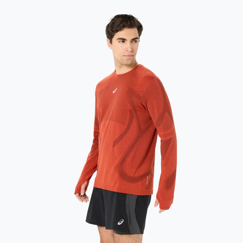 Vyriški bėgimo marškinėliai su ilgomis rankovėmis  ASICS Road Seamless Top singed red 3