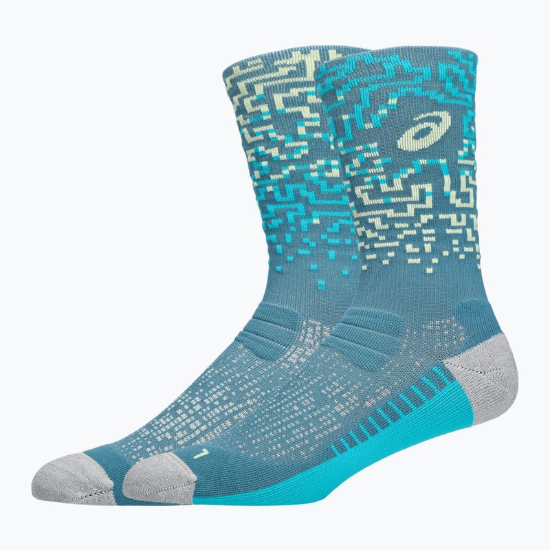 Kojinės ASICS Performance Run Crew foggy teal/energy aqua 2