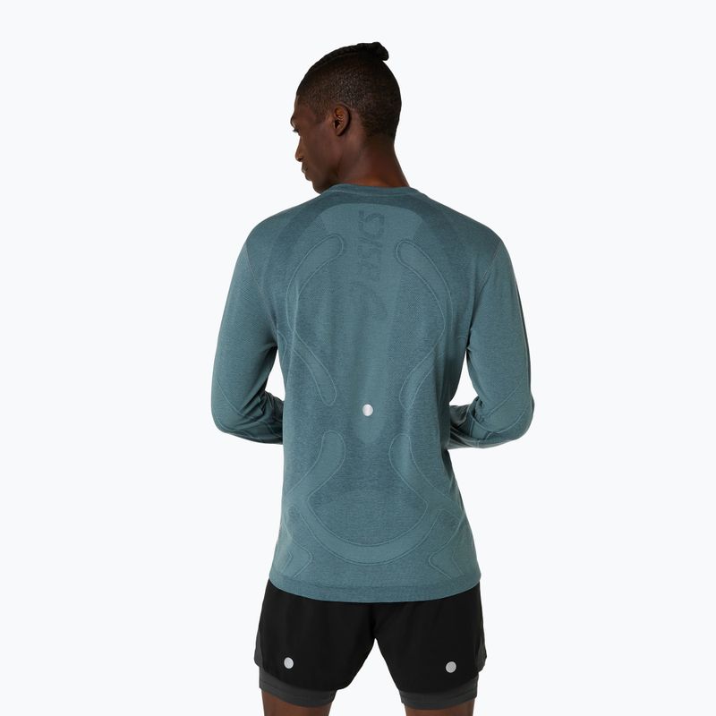 Vyriški bėgimo marškinėliai ilgomis rankovėmis ASICS Road Seamless rūko žalsvai mėlyna 3
