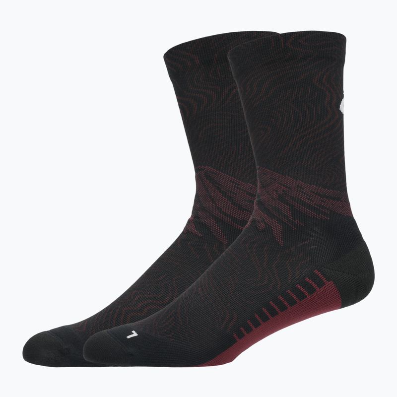 Kojinės ASICS Fujitrail Graphic Crew dark aubergine/black 2