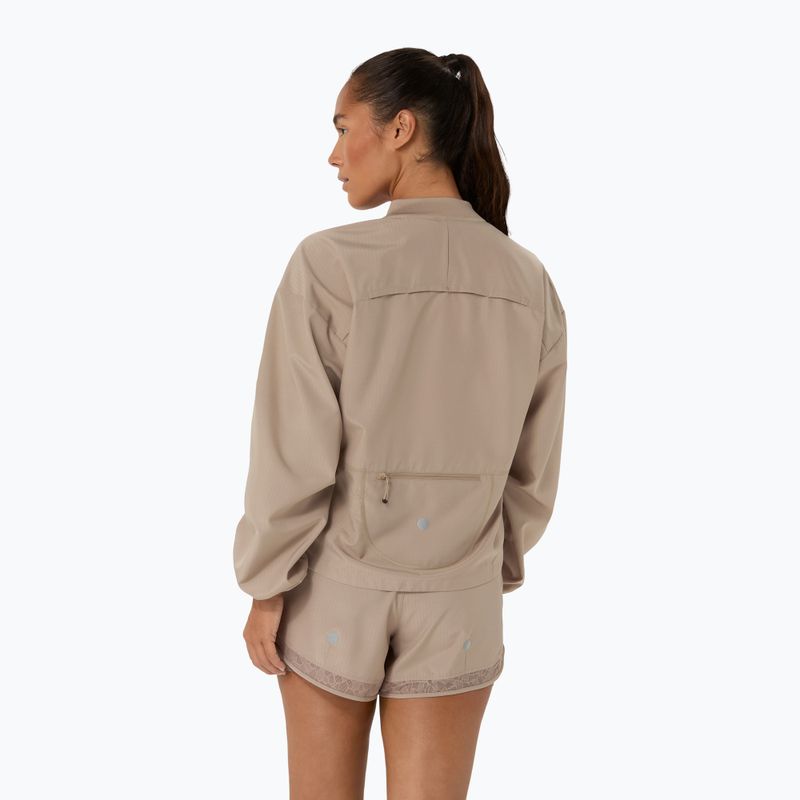 Moteriška bėgimo striukė ASICS Nagino Run Adjustable Jacket greige 3