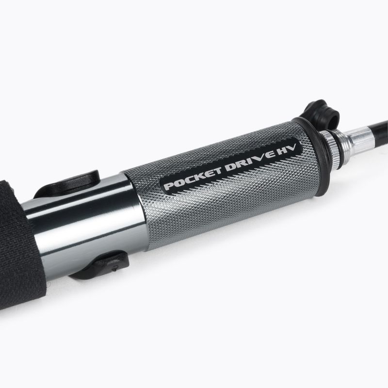 Lezyne Pocket Drive Hv Abs Flex Hose dviračių siurblys juodas LZN-1-MP-PKDRHV-V119 3