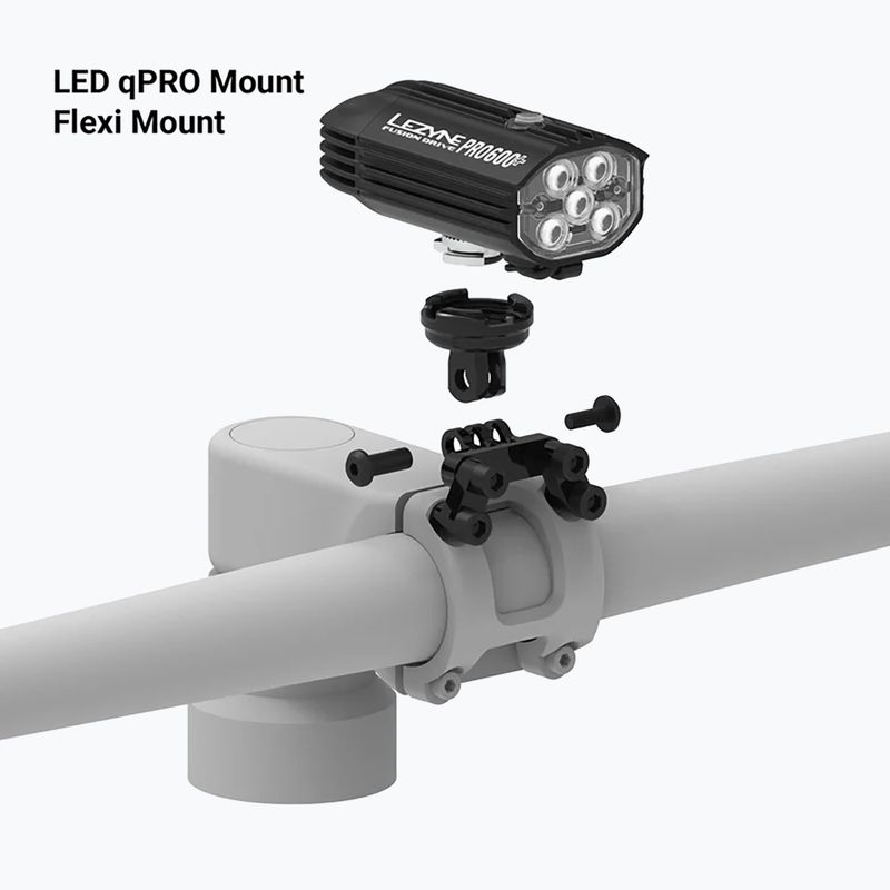 Laikiklis dviračiui Lezyne Flexi Stem Mount satin black 7