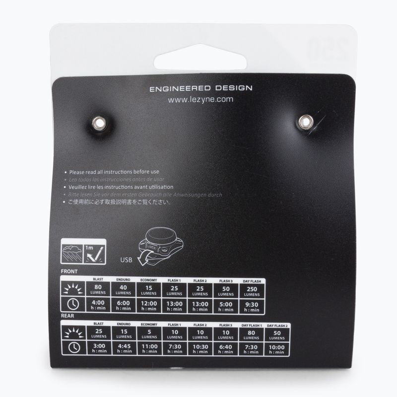 Lezyne dviračių žibintų rinkinys ZECTO DRIVE, USB LZN-1-LED-8P-V304 2