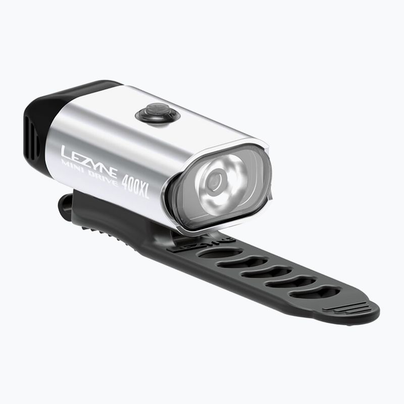 Priekinis dviračio žibintas Lezyne Mini Drive 400XL Front gloss silver