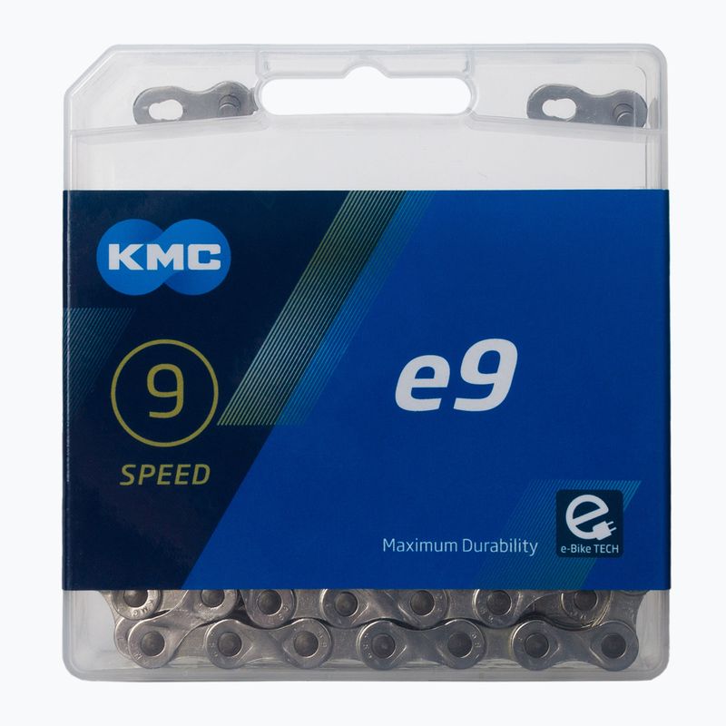 KMC e9x122 el. dviračio grandinė sidabrinė BE09TNP22