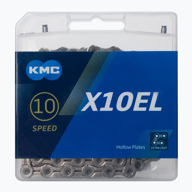 KMC X10 EL 10rz 114 grandžių dviračių grandinė sidabrinė BX10ELN14