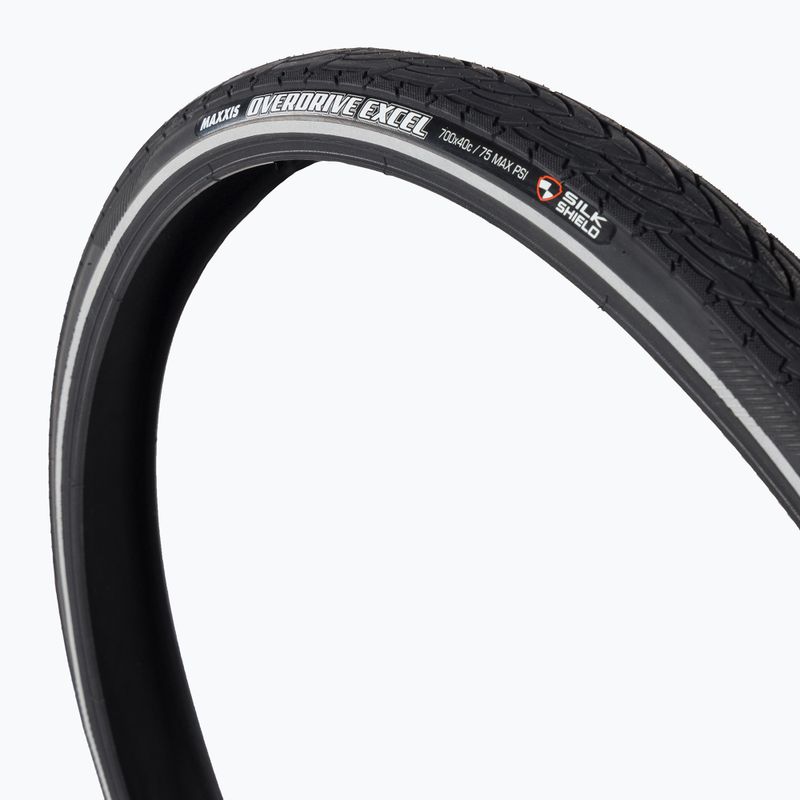 Maxxis Overdrive Excel Silkshield vielinė dviračio padanga juoda ETB96137000