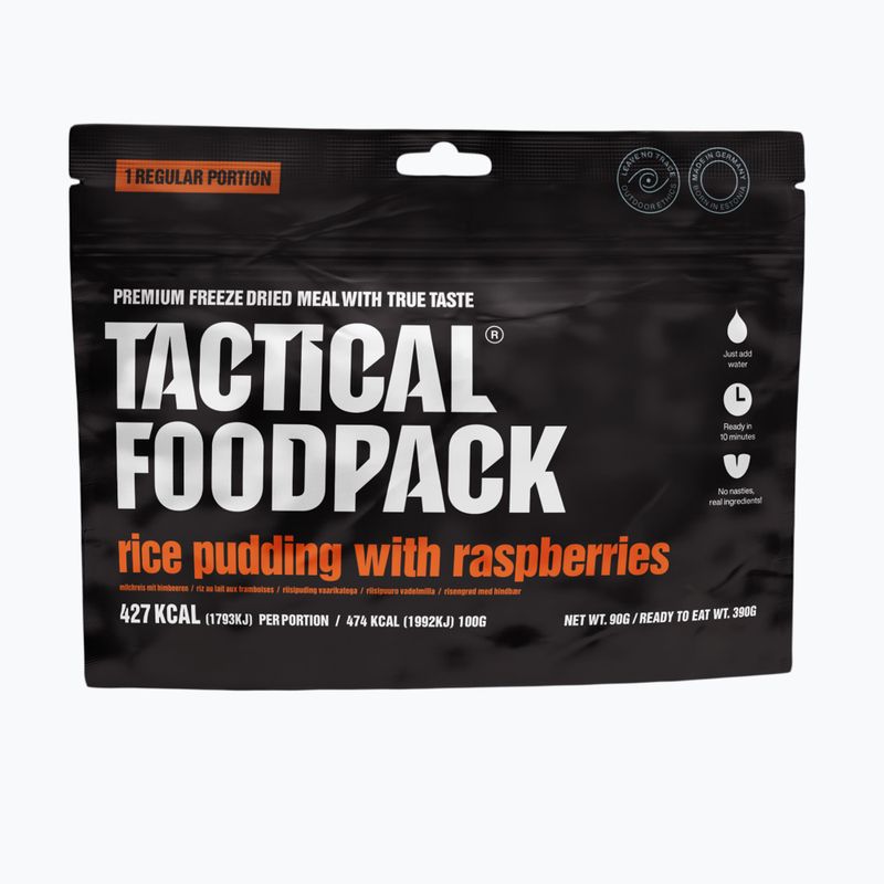 Liofilizuotas maistas "Tactical Foodpack" Ryžių pudingas su avietėmis 390 g 2